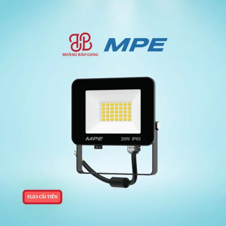 Đèn LED pha 20W MPE FLD3-20T ánh sáng trắng 7000K, quang thông 2400Lm, đạt chuẩn IP65 ngoài trời. Chip LED SMD 2835 siêu bền, bảo hành chính hãng 2 năm. Xem ngay!