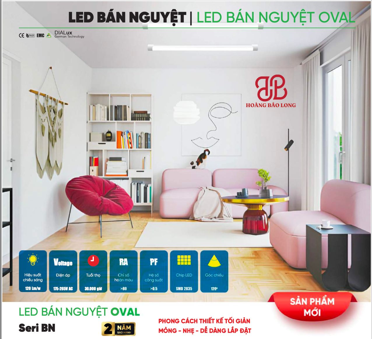 Đèn Bán Nguyệt MPE 60W BN-60T