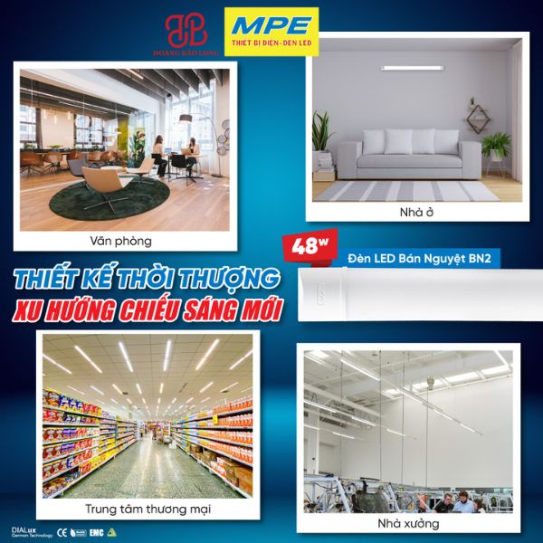 Ứng dụng Đèn Bán Nguyệt MPE 48W