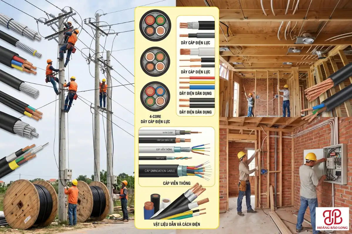 Các loại dây cáp điện thông dụng trong đời sống