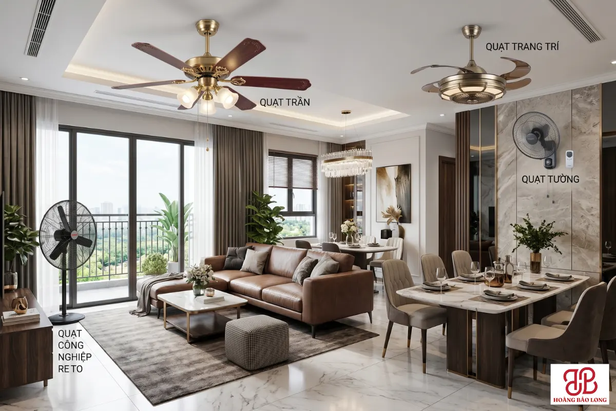 Các loại quạt điện phổ biến hiện nay