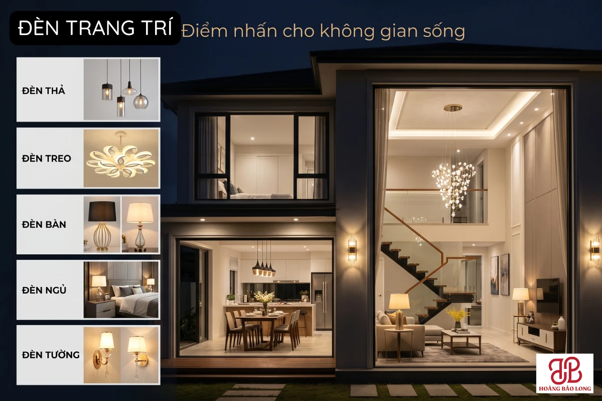 Đèn trang trí - điểm nhấn cho không gian sống