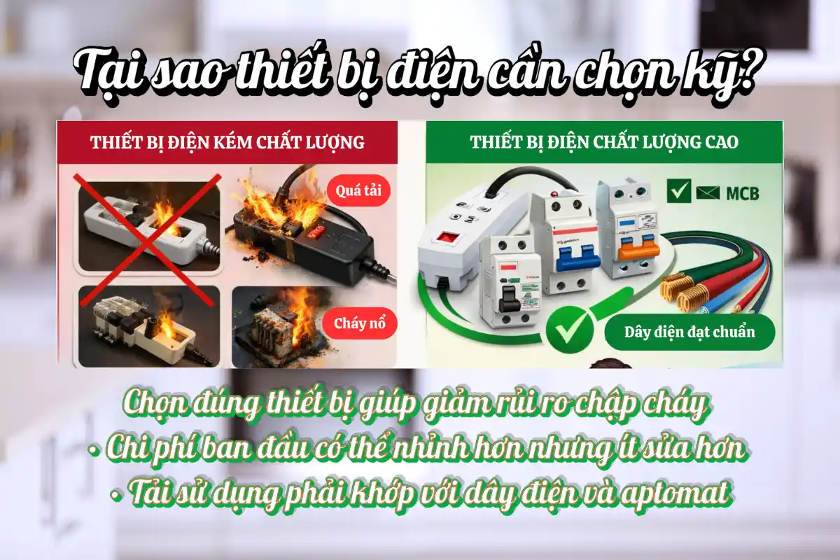 Tại sao thiết bị điện cần chọn kỹ?