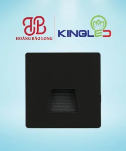 Đèn LED âm bậc cầu thang AB-3-V-D Kingled 3W vỏ đen, ánh sáng vàng 3000K chiếu hắt lối đi sang trọng, chất liệu nhôm đúc bền bỉ chống bám bụi.