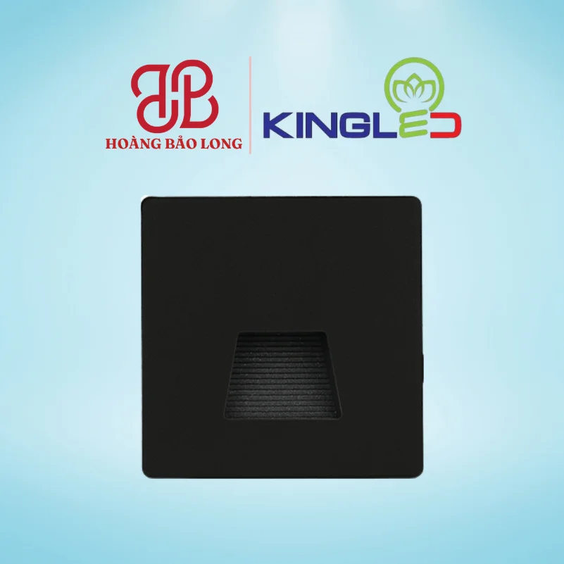 ĐÈN ÂM BẬC 3W AB-3-V-D KingLed Đèn LED âm bậc cầu thang AB-3-V-D Kingled 3W vỏ đen, ánh sáng vàng 3000K chiếu hắt lối đi sang trọng, chất liệu nhôm đúc bền bỉ chống bám bụi.
