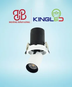 Đèn LED âm trần kéo xoay Obsidian DLKX-7SS-V/TT/T-T Kingled 7W dáng tròn, biến đổi linh hoạt từ âm trần sang đèn rọi góc chiếu linh hoạt, độ hoàn màu cao CRI>90.
