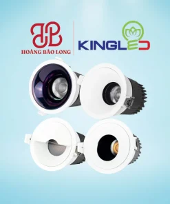 Đèn LED âm trần rọi Amethyst DLRA-12BR-T83-V/TT/T Kingled 12W, lỗ khoét Ø76mm, kích thước Ø83x87mm, quang thông 920lm, độ chói thấp, chỉ số hoàn màu cao CRI>98.