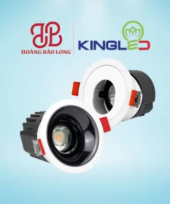 Đèn LED âm trần rọi chóa sâu Zircon DA-DLRS-12SS-T85-V/TT/T Kingled 12W viền mặt, lỗ khoét Ø75mm, độ chói thấp UGR98.