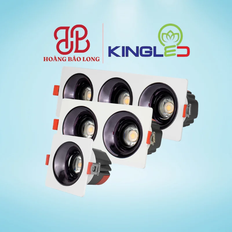 ĐÈN ÂM TRẦN RỌI TURQUOISE 12W DA-GL-1*12SS-V88-V/TT/T KingLed Đèn LED âm trần hộp đơn Turquoise DA-GL-1*12SS-V88-V/TT/T Kingled 12W, kích thước 88x88mm, lỗ khoét 75x75mm, xoay góc chiếu linh hoạt, chỉ số hoàn màu CRI>90.