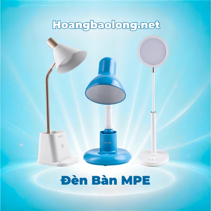 Đèn bàn MPE phù hợp học tập và làm việc, thiết kế tiện dụng, ánh sáng dễ sử dụng. Tham khảo các mẫu đèn bàn MPE và thông số sản phẩm.