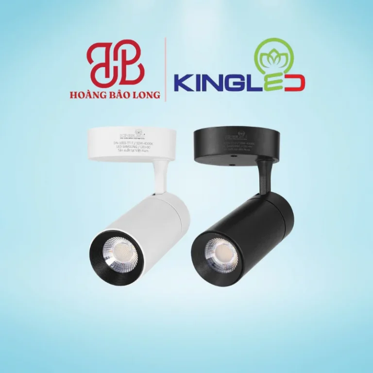 Đèn LED đế ngồi rọi Spinel DN-10SS-V/TT/T-D Kingled 10W vỏ đen, gắn nổi trần/tường không cần thanh ray, xoay góc rọi tiêu điểm linh hoạt, chỉ số hoàn màu CRI>90.