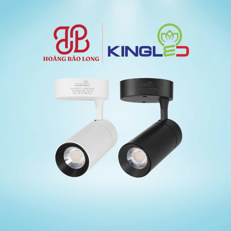 ĐÈN ĐẾ NGỒI RỌI SPINEL 10W DN-10SS-V/TT/T-D KingLed Đèn LED đế ngồi rọi Spinel DN-10SS-V/TT/T-D Kingled 10W vỏ đen, gắn nổi trần/tường không cần thanh ray, xoay góc rọi tiêu điểm linh hoạt, chỉ số hoàn màu CRI>90.