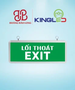 Đèn Exit thoát hiểm 2 mặt chữ EXIT tiêu chuẩn EX-3-2M Kingled 3W, chiếu sáng sự cố an toàn cho công trình.