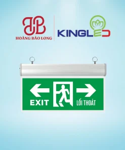 Đèn Exit Mica chỉ dẫn thoát hiểm 2 mặt EXM-3-2M-TP Kingled 3W mũi tên 2 hướng trái phải, lắp đặt tại lối ngã rẽ hành lang, chất liệu mica cao cấp.