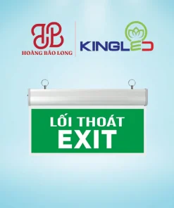 Đèn Exit Mica chỉ dẫn thoát hiểm 2 mặt chữ EXIT tiêu chuẩn EXM-3-2M Kingled 3W, kiểu dáng mỏng nhẹ thẩm mỹ, nguồn lưu điện an toàn cho công trình.