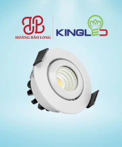 Đèn LED âm trần rọi Apple DLR-3BR-T55-V/TT/T Kingled 3W, kích thước Ø55mm, lỗ khoét Ø45mm, góc chiếu tập trung tạo điểm nhấn, chỉ số hoàn màu CRI>90 sắc nét.