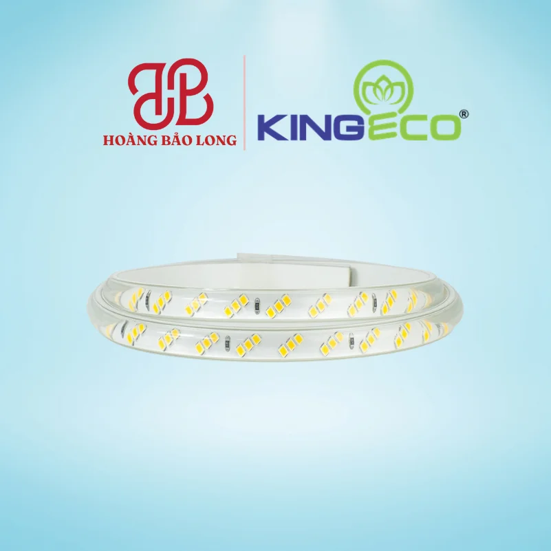 Đèn LED dây AC 220V EC-LD-12-2835-V/TT/T Kingeco công suất 12W/m, chip LED 2835 siêu sáng, vỏ bọc silicon chống nước IP65 hắt trần thạch cao, trang trí nhà cửa.