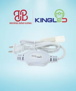 Bộ dây nguồn cắm điện 220V DC-220-8 Kingled kèm ghim kim nối chuyên dụng cho đèn LED dây 8W (LD-8-5050), truyền dẫn ổn định, an toàn.