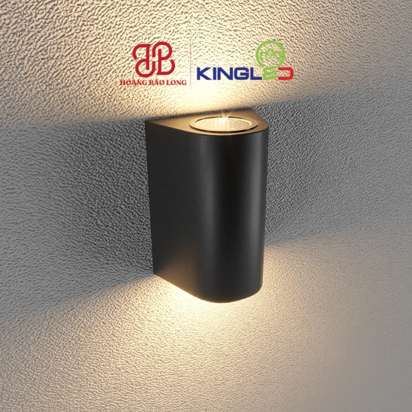 ĐÈN LED GẮN TƯỜNG NGOÀI TRỜI 7W LWA0148A-BK KingLed Đèn tường LED hắt 1 đầu LWA0148A-BK Kingled vỏ đen dáng bán nguyệt vát cong, ánh sáng vàng 3000K hắt tường dịu mắt, chuẩn chống nước IP65.