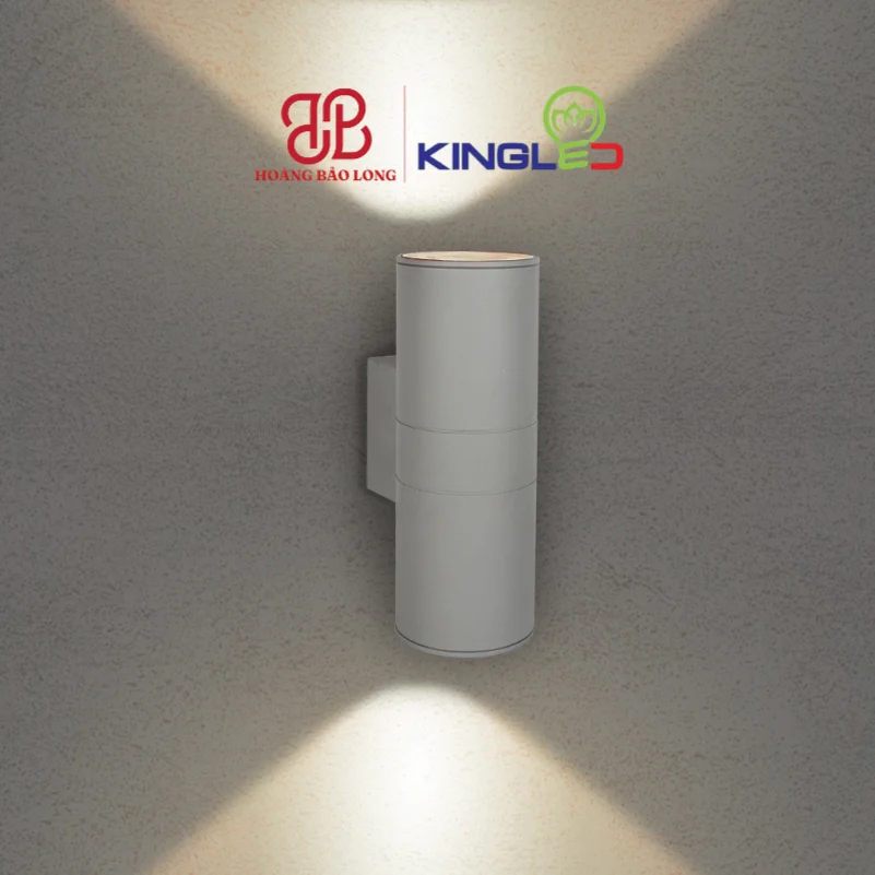 Đèn led gắn tường ngoài trời 2*12W LWA01G KingLed Đèn tường LED chiếu rọi ngoài trời LWA01G Kingled dáng trụ đứng, thân nhôm chống gỉ sét, chiếu sáng trang trí cột trụ, ban công, lối đi.