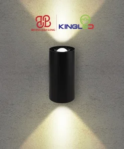 Đèn tường LED hình trụ tròn LWA122 Kingled chiếu rọi 2 đầu lên xuống tạo vệt sáng nghệ thuật, thân nhôm đúc nguyên khối bền đẹp ngoài trời.
