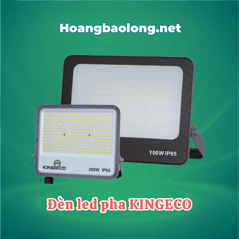 ĐÈN PHA LED KINGECO 10W EC-FLK-10 3000K Hình ảnh đèn LED pha KingEco với nhiều mức công suất, thiết kế dùng ngoài trời và cấp bảo vệ IP65, phù hợp sân vườn, bảng hiệu và công trình.