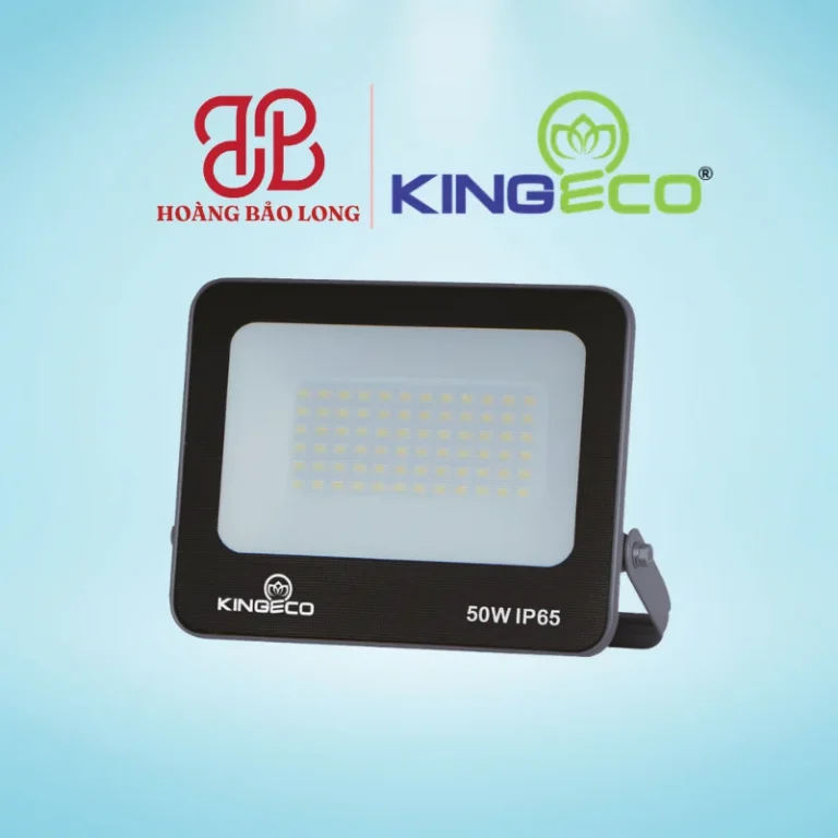 Đèn pha LED ngoài trời EC-FLK-100 3000K Kingeco công suất 100W ánh sáng vàng ấm, cường độ sáng mạnh mẽ chiếu hắt kiến trúc công trình lớn, chuẩn IP65.