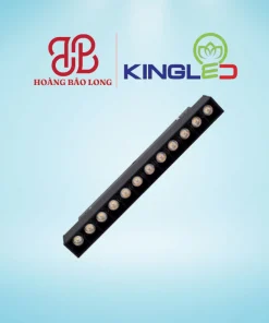 Đèn LED ray nam châm chiếu rọi âm RNC-12SS-CRA-V/TT/T Kingled 12W, chiếu điểm trang trí nổi bật, tháo lắp trên thanh ray DC 48V, CRI>90.