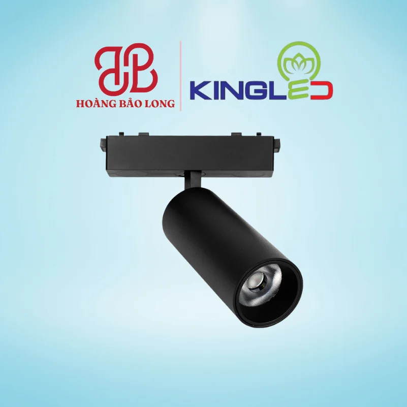 Đèn LED ray nam châm siêu mỏng dạng rọi ray RNCM-9SS-RR-V/TT/T Kingled 9W, kiểu dáng rọi chiếu điểm cao cấp, khớp nối hút từ tính tiện lợi, CRI>90.
