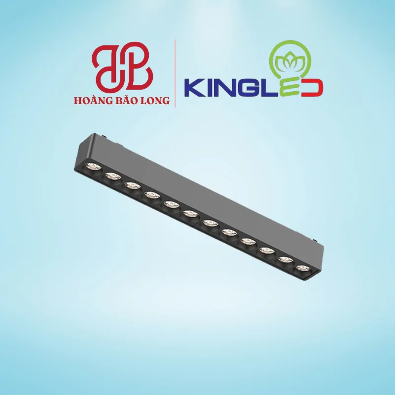 Đèn LED ray nam châm siêu mỏng chiếu rọi RNCM-18SS-CR-V/TT/T Kingled 18W, công suất lớn chiếu sáng điểm nhấn sang trọng, độ hoàn màu cao CRI>90.