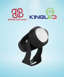 Đèn LED rọi cột ngoài trời DRC-8-V Kingled 8W ánh sáng vàng, thân nhôm đúc tản nhiệt rãnh sâu bền bỉ, chiếu rọi cột nhà, vách tường biệt thự, chuẩn IP65.