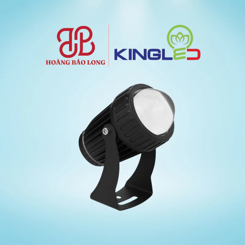 ĐÈN RỌI CỘT 8W DRC-8-V KingLed Đèn LED rọi cột ngoài trời DRC-8-V Kingled 8W ánh sáng vàng, thân nhôm đúc tản nhiệt rãnh sâu bền bỉ, chiếu rọi cột nhà, vách tường biệt thự, chuẩn IP65.