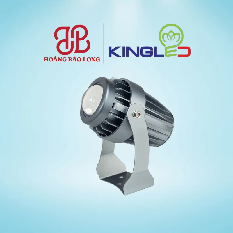 ĐÈN RỌI CỘT 15 DRC02-15-V KingLed Đèn LED rọi cột ngoài trời DRC02-15-V Kingled 15W ánh sáng vàng, thấu kính hội tụ chiếu xa rọi cột tòa nhà cao tầng, mặt tiền kiến trúc, chuẩn IP65.