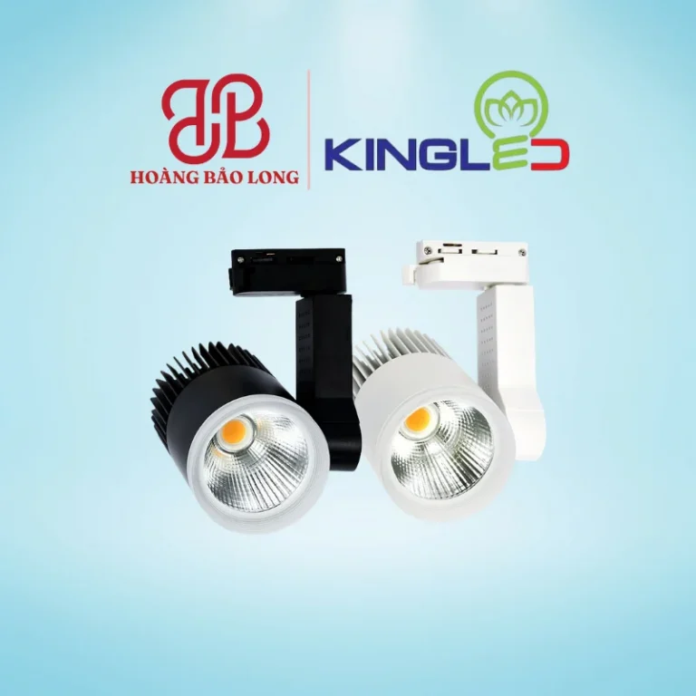 Đèn LED rọi ray Beryl DTL-30SS-V/TT/T-D Kingled 30W vỏ đen, siêu sáng chiếu điểm khoảng cách xa, vỏ nhôm nguyên khối tản nhiệt tốt, CRI>90.