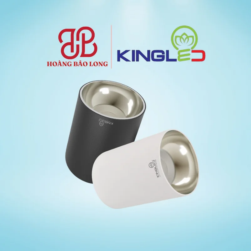 ỐNG BƠ CHIẾU RỌI EMERALD 15W OBR-15SS-D115-V/TT/T-D KingLed Đèn LED ống bơ rọi Emerald OBR-15SS-D115-V/TT/T-D Kingled 15W vỏ đen, đường kính Ø115mm, chiếu sáng tạo điểm nhấn không gian nội thất, CRI>90.
