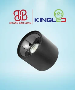 Đèn LED ống bơ rọi chóa sâu Malachite DA-OBRC-12SS-V/TT/T-D Kingled 12W vỏ đen, lắp nổi trần, thiết kế chóa sâu chống chói, chiếu rọi tiêu điểm sắc nét, chỉ số hoàn màu CRI>90.