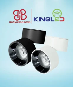 Đèn LED ống bơ gập Sunstone DA-OBRG-16SS-V/TT/T-D Kingled 16W vỏ đen, công suất lớn chiếu rọi điểm nhấn rực rỡ, góc xoay đa hướng, CRI>90.