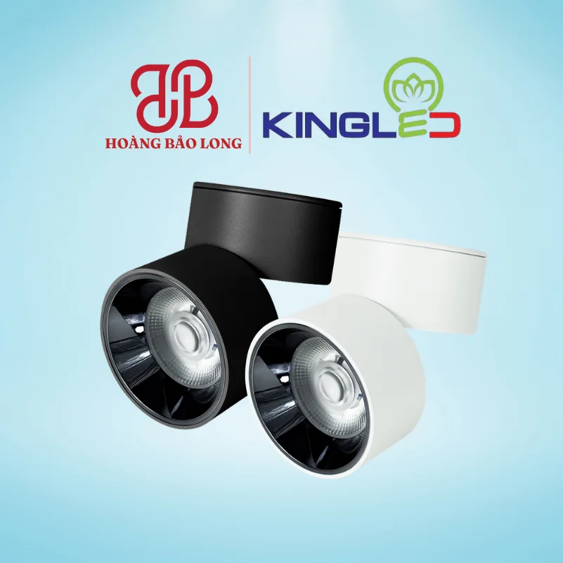 Ống bơ gập Sunstone 12W DA-OBRG-12SS-V/TT/T-D KingLed Đèn LED ống bơ gập Sunstone DA-OBRG-12SS-V/TT/T-D Kingled 12W vỏ đen, khớp gập xoay góc linh hoạt rọi tiêu điểm, lắp nổi trần, chỉ số hoàn màu CRI>90.
