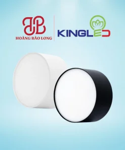 Đèn LED ống bơ tán quang Agate OBK-12SS-D115-V/TT/T-D Kingled 12W vỏ đen, đường kính Ø115mm, thân nhôm tản nhiệt, chiếu sáng dịu nhẹ cho căn hộ, CRI>90.