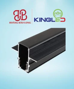 Thanh ray nam châm lắp âm trần RNC-RAYA-1-D Kingled dài 1m màu đen, chất liệu nhôm định hình cao cấp dẫn điện DC 48V, lắp âm trần thạch cao phẳng đẹp.