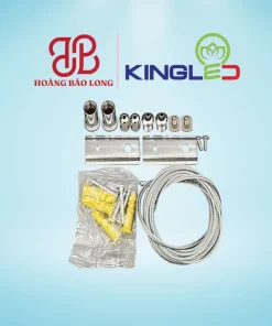 Bộ dây cáp treo thả trần chuyên dụng RNC-CT Kingled bằng inox chắc chắn, hỗ trợ thi công treo thả hệ thanh ray nam châm nổi từ trần cao.