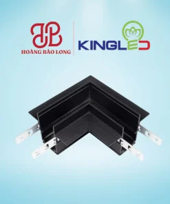Khớp nối góc vuông L ray lắp nổi RNC-KNG-N-D Kingled màu đen, tạo hình góc vuông 90 độ liền mạch cho hệ thanh ray nam châm lắp nổi, thả trần.