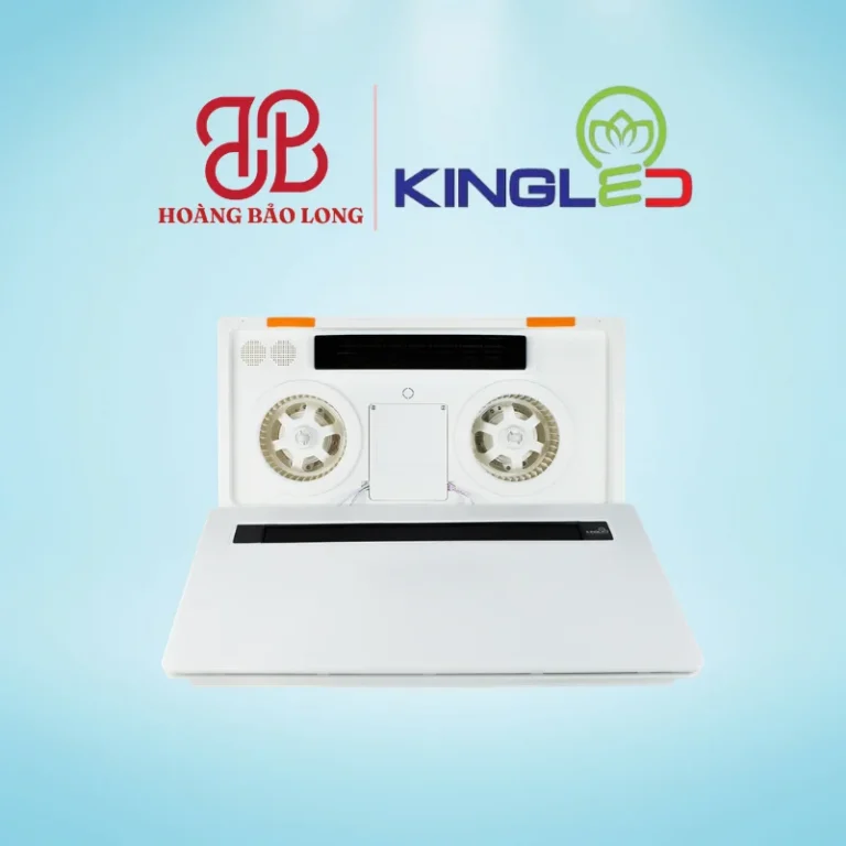 Quạt sưởi điều hòa nhà tắm âm trần QSDH-3060-02 Kingled 30x60cm thế hệ mới tích hợp đảo gió, sưởi ấm không đốt oxy, làm mát, sấy khô và hút mùi thông minh.