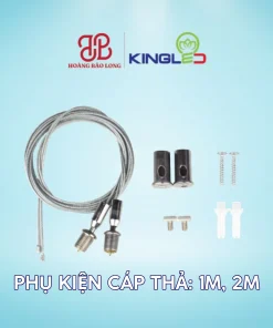 Cáp thả đèn KingLED CAPTHA-1M dài 1 m, dùng treo và căn chỉnh cao độ bộ đèn, phù hợp phương án lắp thả cho văn phòng, showroom và nhà ở.
