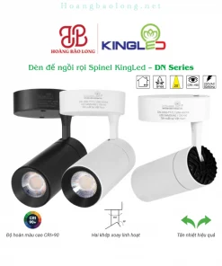 Hình catalogue đèn đế ngồi rọi Spinel KingLed DN, CRI>90, hai khớp xoay linh hoạt và tản nhiệt hiệu quả.
