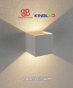 Đèn gắn tường trong nhà KingLED LWA5011-WH 5W, ánh sáng 3000K, CRI >86, IP44, tạo điểm nhấn ấm cho phòng khách, phòng ngủ và hành lang.