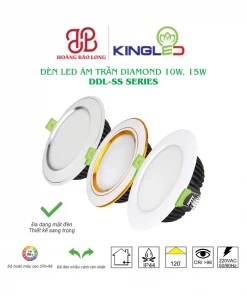 Đèn LED âm trần Diamond KingLed DDL-SS Series 10W và 15W với nhiều kiểu mặt đèn