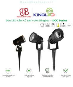 Hình catalogue đèn LED cắm cỏ KingLed DCC với nhiều kiểu dáng, thiết kế ngoài trời nhỏ gọn và bảo hành 2 năm.
