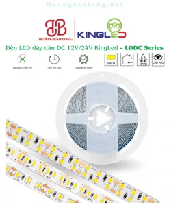 Hình catalogue đèn LED dây dán DC KingLed LDDC 12V/24V, đa dạng mẫu mã, tuổi thọ cao và dễ lắp đặt.