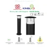 Hình catalogue đèn trụ sân vườn KingLed GR-SS, hoạt động ngoài trời, chống ngập nước và dễ tháo lắp bảo hành.